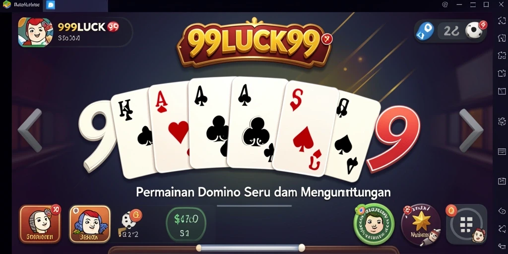 Tampilan permainan domino yang menegangkan dan seru di 99LUCK99.