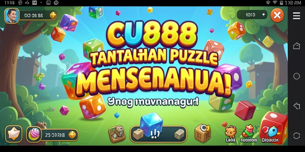 Tampilan gameplay CU888 yang penuh tantangan puzzle menarik.