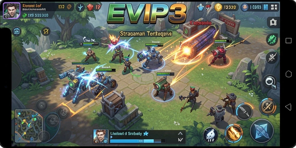 Tampilan gameplay EVIP3 yang strategis dan mendebarkan.