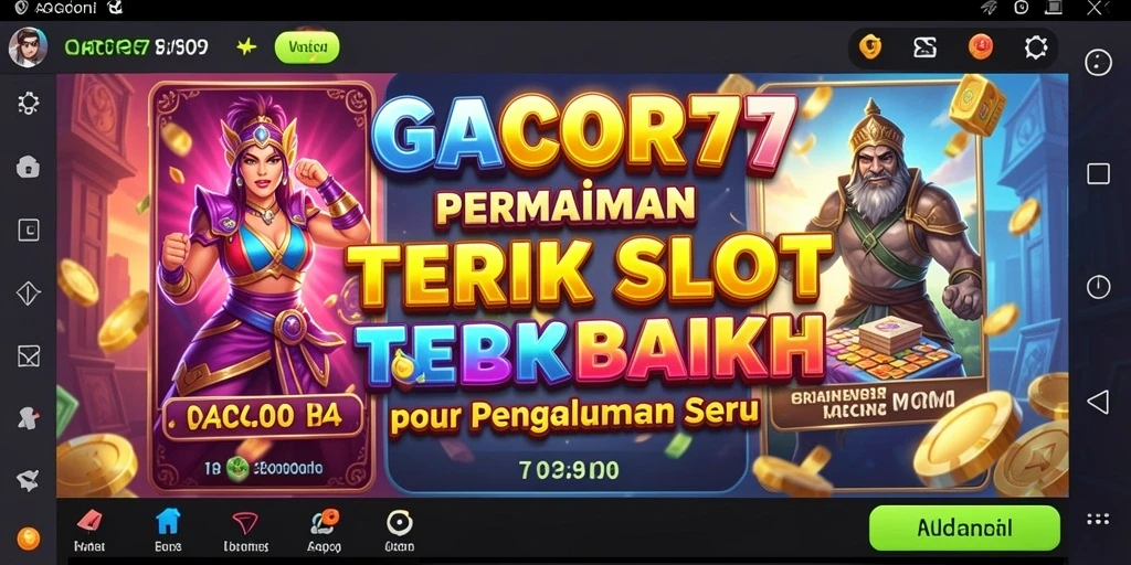 Screenshot gameplay GACOR77 yang menampilkan putaran slot yang seru.