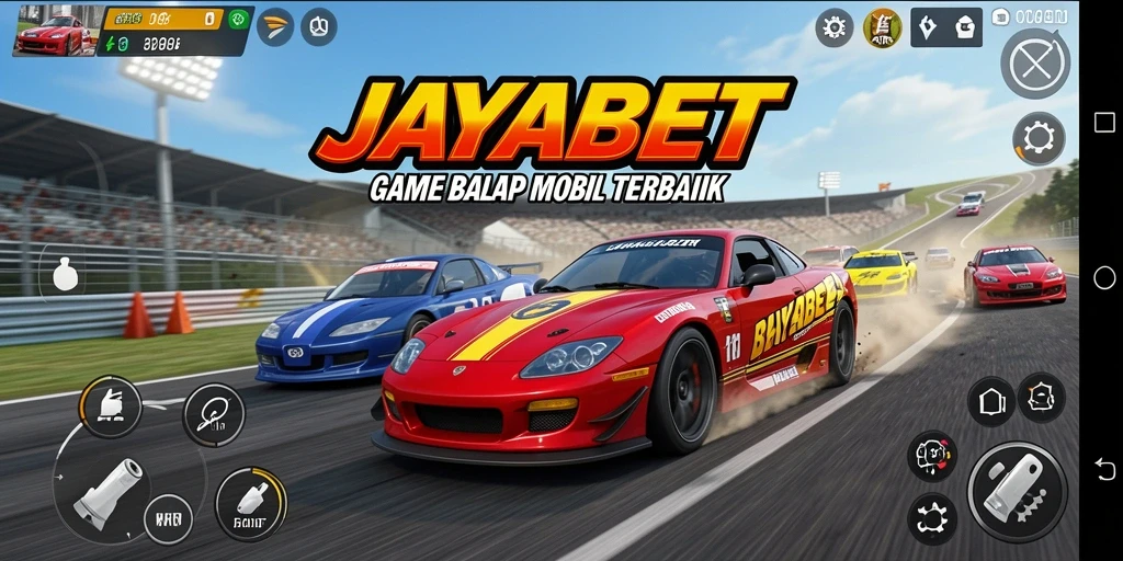 Gameplay seru JAYABET dengan balapan mendebarkan dan mobil bertenaga.