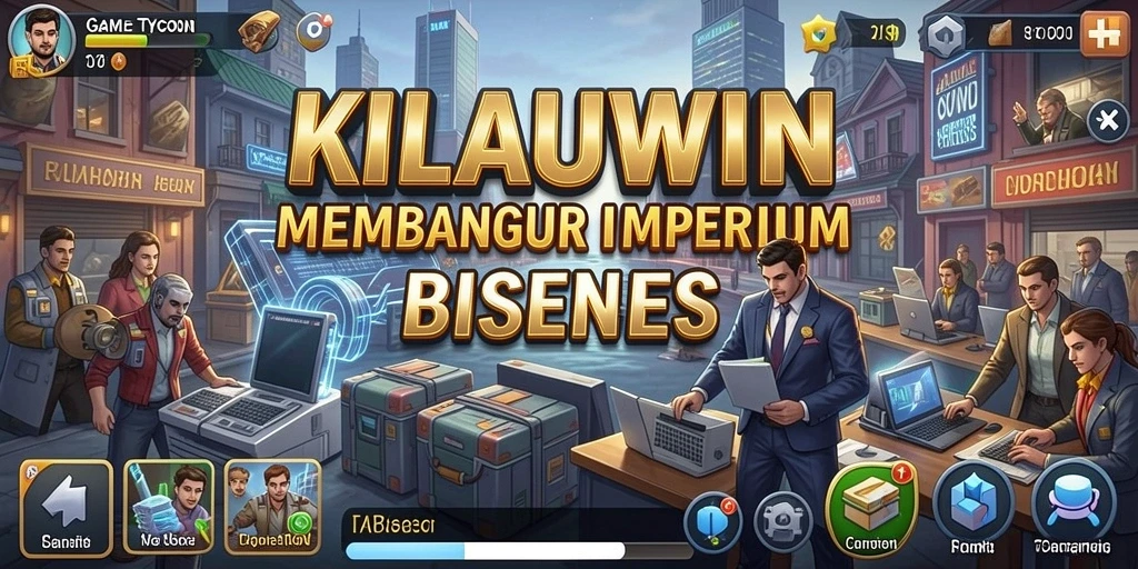 Screenshot gameplay KILAUWIN menunjukkan keseruan membangun bisnis Tycoon.