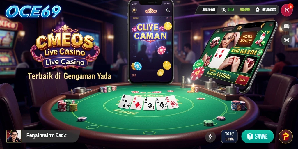 Tampilan gameplay Live Casino OCE69 dengan dealer profesional.
