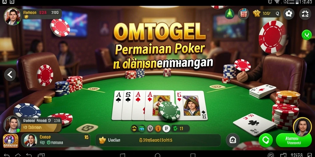 Tampilan seru permainan Poker di OMTOGEL yang menantang.