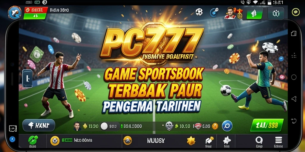 Tampilan layar permainan <strong>PC777</strong> saat bertaruh pada berbagai olahraga.