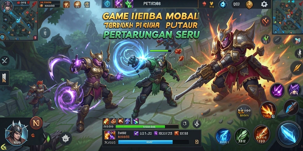 Tampilan gameplay menarik dalam PETIR388 dengan aksi MOBA seru.