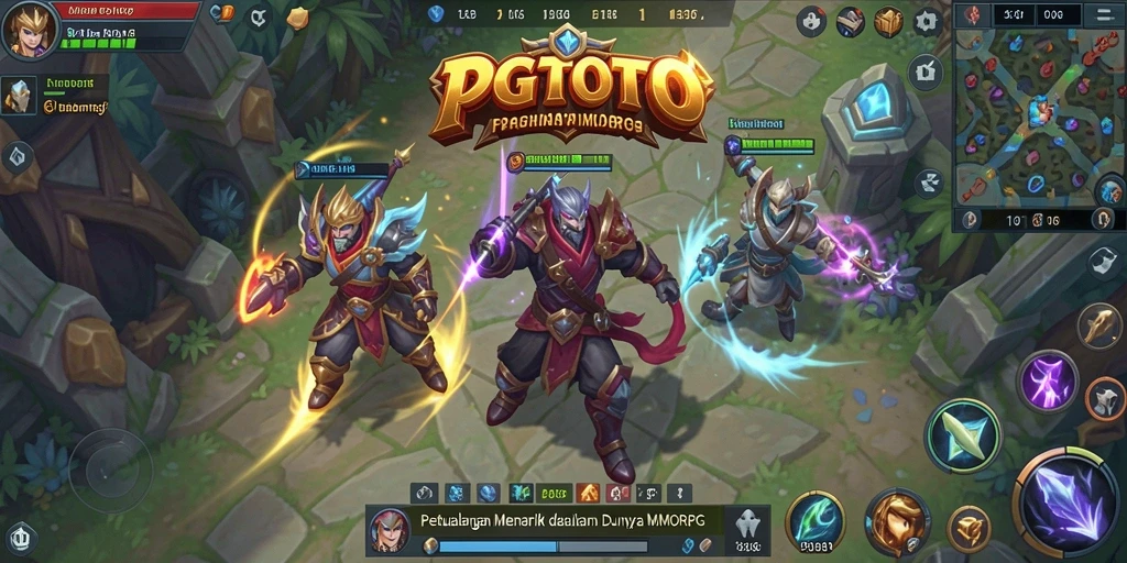 Screenshot utama PGTOTO menampilkan aksi seru dalam permainan MMORPG.
