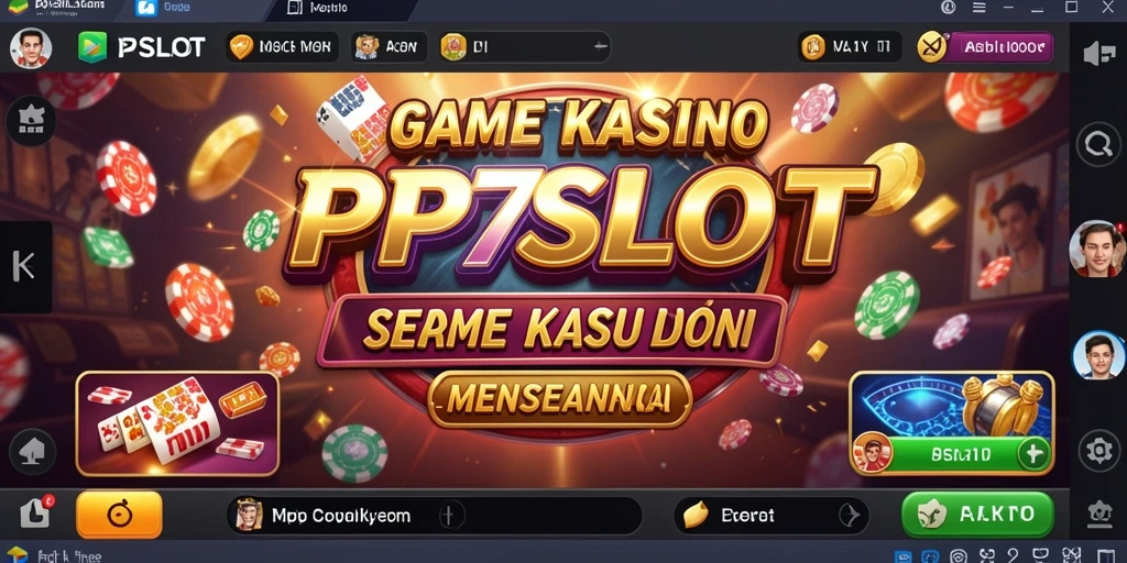 Tampilan gameplay menarik dari PP7SLOT yang menampilkan slot Kasino.