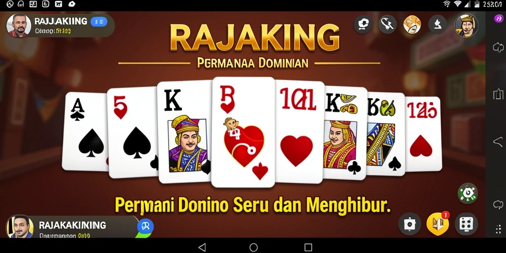 Screenshot permainan Domino RAJAKING yang menampilkan aksi seru.