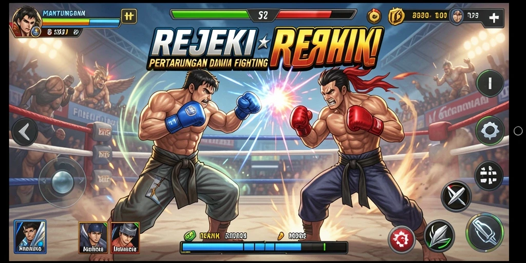 Gameplay seru dengan karakter fighting unik dan aksi berkecepatan tinggi.