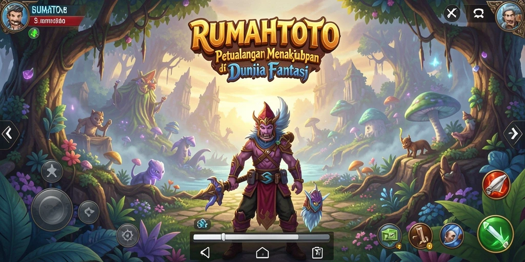Screenshot gameplay RUMAHTOTO yang menampilkan aksi petualangan yang mendebarkan.