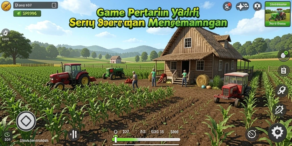 Tampilan gameplay menarik dari SR996 dengan latar pertanian yang hijau.