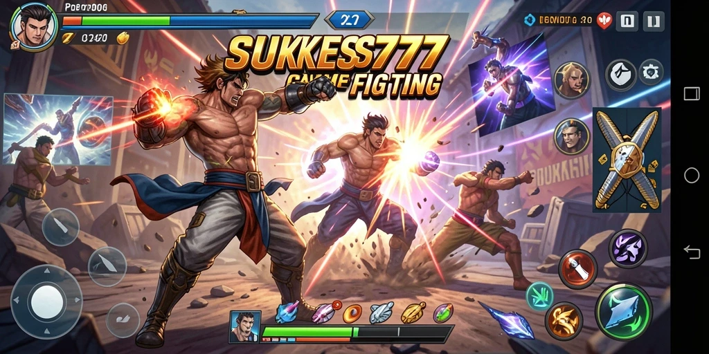 Tampilan gameplay pertarungan seru di SUKSES777.