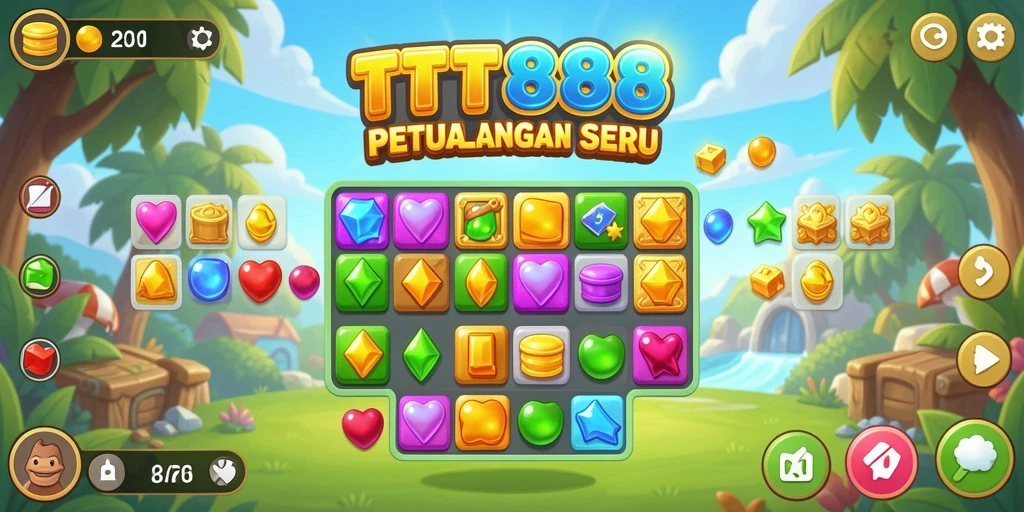 Gameplay menantang dalam TTT888 yang penuh warna.