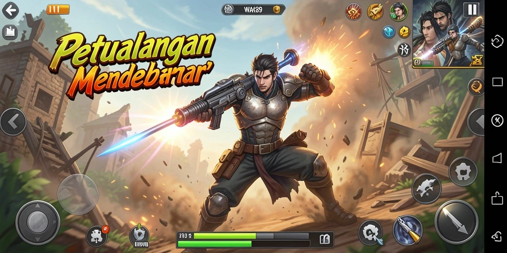 Tampilan seru dari gameplay WAK89 yang mendebarkan.