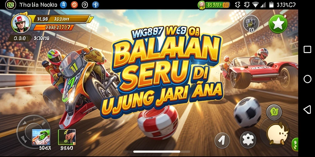 Screenshot WG87 menampilkan aksi balapan yang mendebarkan dan mobil yang menakjubkan.