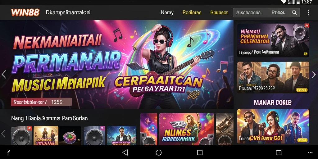 Screenshot gameplay WIN88 menampilkan keseruan bermain musik.
