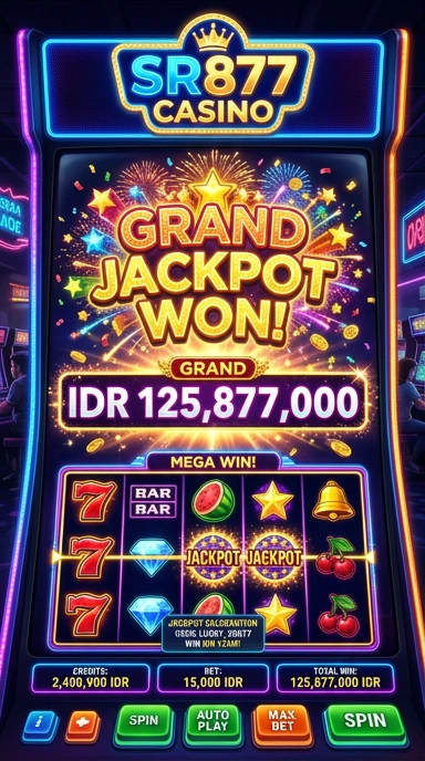 Tampilan utama aplikasi sr877 dengan berbagai pilihan kategori.